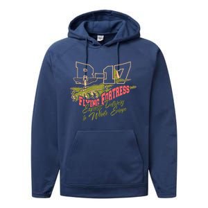 B 17 Flying Fortress Performance Fleece Hoodie