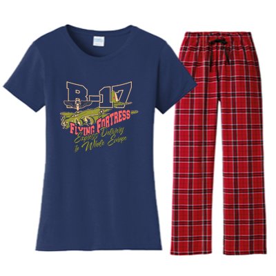 B 17 Flying Fortress Women's Flannel Pajama Set