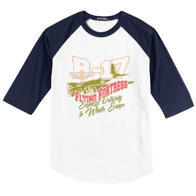 B 17 Flying Fortress Baseball Sleeve Shirt