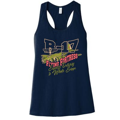 B 17 Flying Fortress Women's Racerback Tank