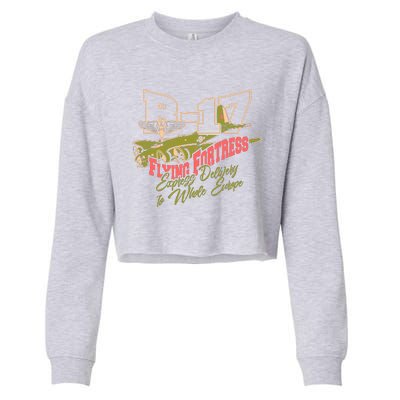 B 17 Flying Fortress Cropped Pullover Crew