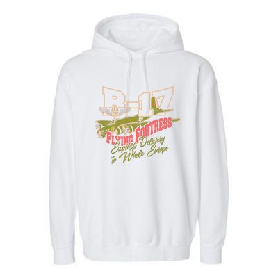 B 17 Flying Fortress Garment-Dyed Fleece Hoodie