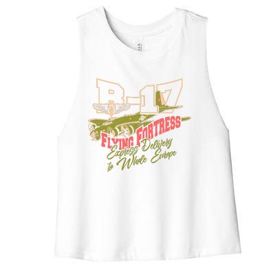 B 17 Flying Fortress Women's Racerback Cropped Tank