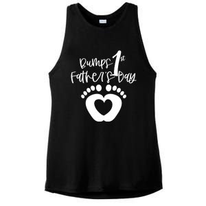 Bumps 1st Father's Day Ladies PosiCharge Tri-Blend Wicking Tank