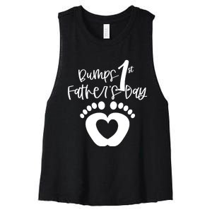 Bumps 1st Father's Day Women's Racerback Cropped Tank