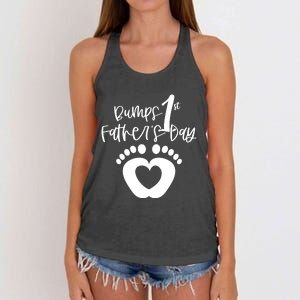 Bumps 1st Father's Day Women's Knotted Racerback Tank