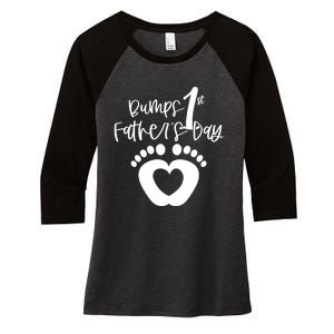 Bumps 1st Father's Day Women's Tri-Blend 3/4-Sleeve Raglan Shirt