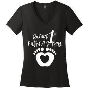 Bumps 1st Father's Day Women's V-Neck T-Shirt