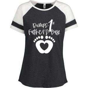 Bumps 1st Father's Day Enza Ladies Jersey Colorblock Tee