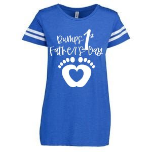 Bumps 1st Father's Day Enza Ladies Jersey Football T-Shirt