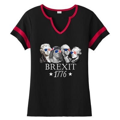 Brexit 1776 Founding Fathers American Independence USA Ladies Halftime Notch Neck Tee