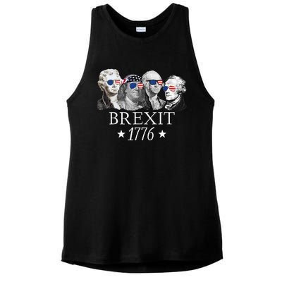 Brexit 1776 Founding Fathers American Independence USA Ladies PosiCharge Tri-Blend Wicking Tank