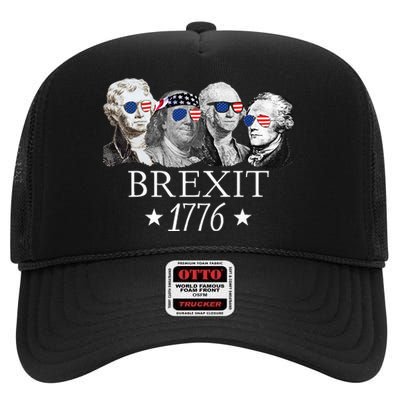 Brexit 1776 Founding Fathers American Independence USA High Crown Mesh Back Trucker Hat