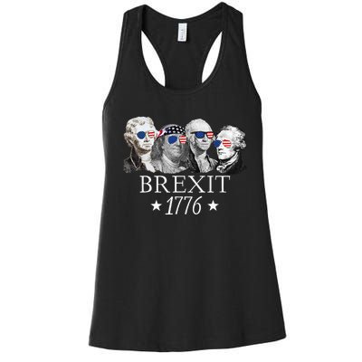 Brexit 1776 Founding Fathers American Independence USA Women's Racerback Tank