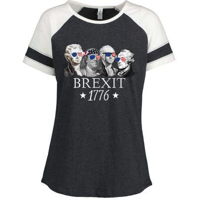 Brexit 1776 Founding Fathers American Independence USA Enza Ladies Jersey Colorblock Tee