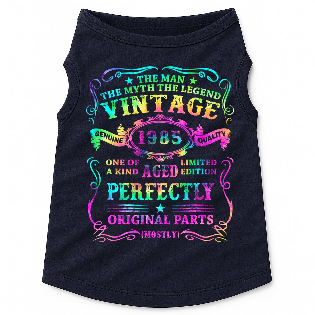 Birthday 1985 Gift Vintage 37 Birthday Doggie Tank