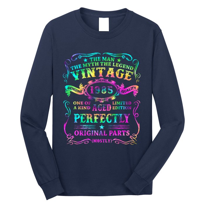 Birthday 1985 Gift Vintage 37 Birthday Long Sleeve Shirt