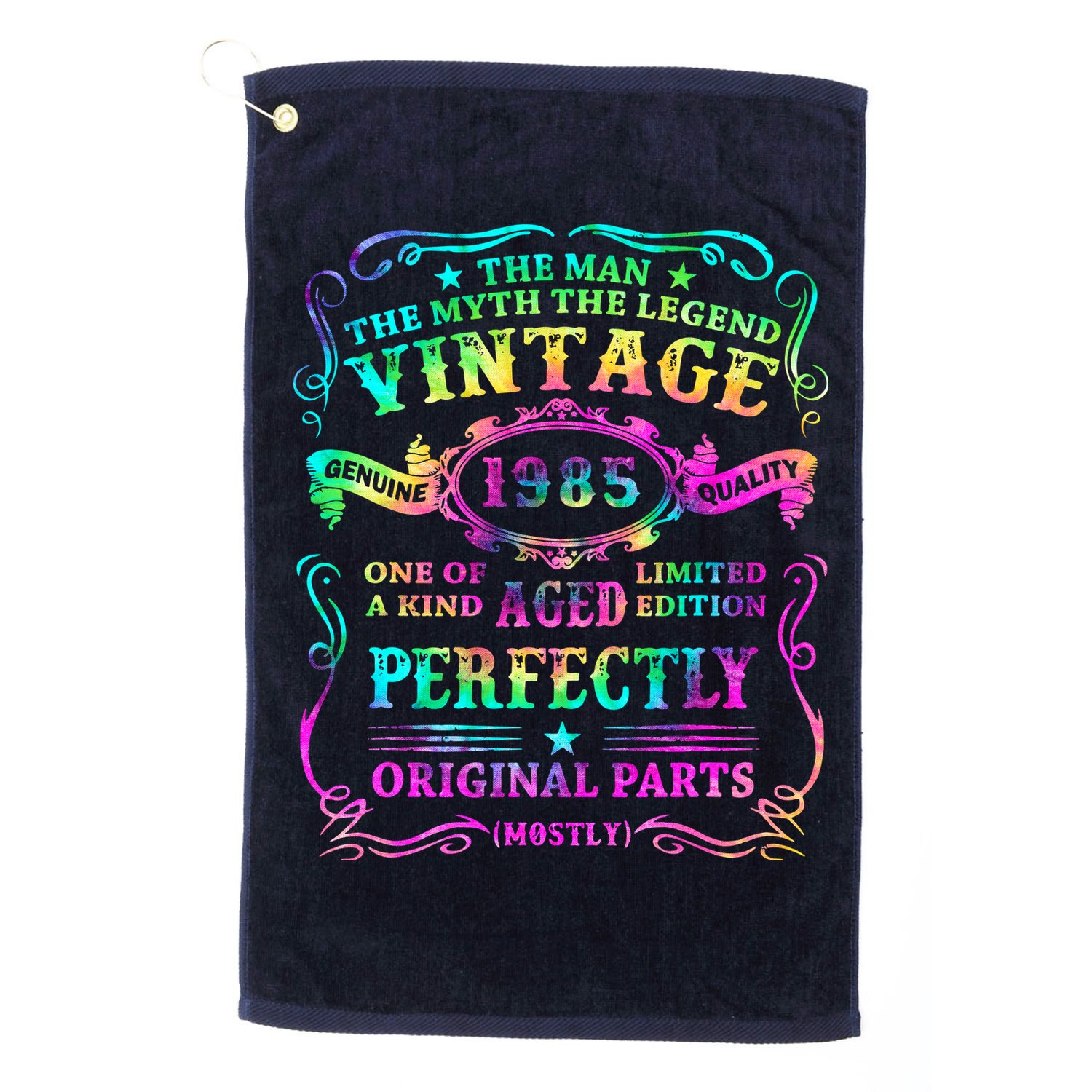 Birthday 1985 Gift Vintage 37 Birthday Golf Towel