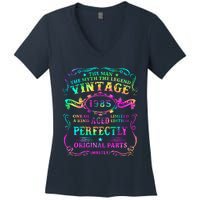 Birthday 1985 Gift Vintage 37 Birthday Women's V-Neck T-Shirt