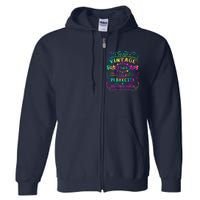 Birthday 1985 Gift Vintage 37 Birthday Full Zip Hoodie