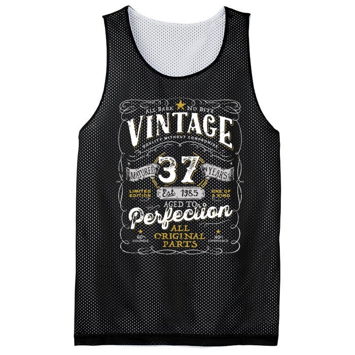 Birthday 1985 Gift Vintage 37 Years Old Tie Dye Mesh Reversible Basketball Jersey Tank