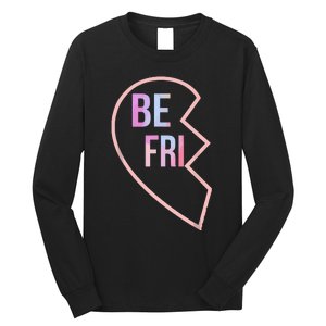 Bff 1 Heart In 2 Best Friends Matching 1st Part Long Sleeve Shirt