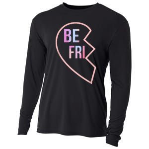 Bff 1 Heart In 2 Best Friends Matching 1st Part Cooling Performance Long Sleeve Crew