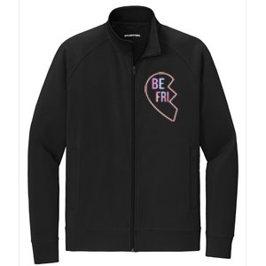 Bff 1 Heart In 2 Best Friends Matching 1st Part Stretch Full-Zip Cadet Jacket