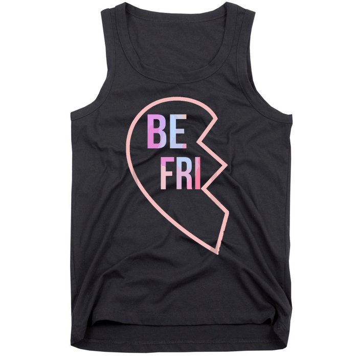 Bff 1 Heart In 2 Best Friends Matching 1st Part Tank Top