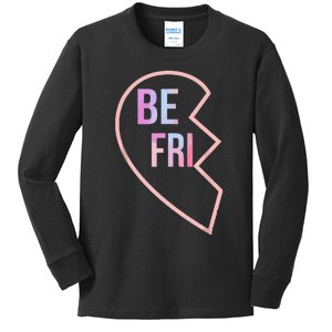 Bff 1 Heart In 2 Best Friends Matching 1st Part Kids Long Sleeve Shirt