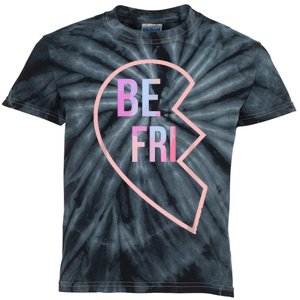 Bff 1 Heart In 2 Best Friends Matching 1st Part Kids Tie-Dye T-Shirt