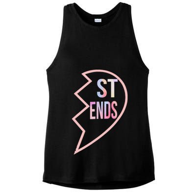 Bff 1 Heart In 2 Best Friends Matching 2nd Part Ladies PosiCharge Tri-Blend Wicking Tank