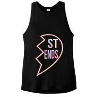 Bff 1 Heart In 2 Best Friends Matching 2nd Part Ladies PosiCharge Tri-Blend Wicking Tank