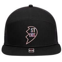 Bff 1 Heart In 2 Best Friends Matching 2nd Part 7 Panel Mesh Trucker Snapback Hat