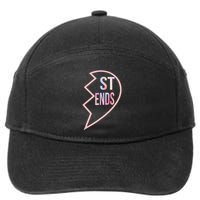 Bff 1 Heart In 2 Best Friends Matching 2nd Part 7-Panel Snapback Hat