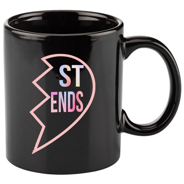 Bff 1 Heart In 2 Best Friends Matching 2nd Part 11oz C Handle Ceramic Mug