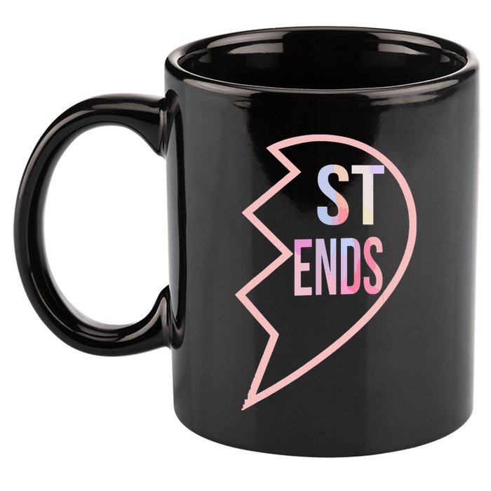Bff 1 Heart In 2 Best Friends Matching 2nd Part 11oz C Handle Ceramic Mug