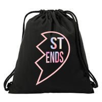 Bff 1 Heart In 2 Best Friends Matching 2nd Part Drawstring Bag