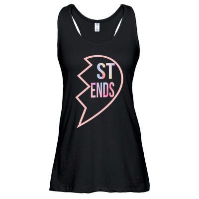 Bff 1 Heart In 2 Best Friends Matching 2nd Part Ladies Essential Flowy Tank