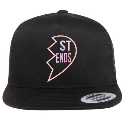 Bff 1 Heart In 2 Best Friends Matching 2nd Part Flatbill Hat