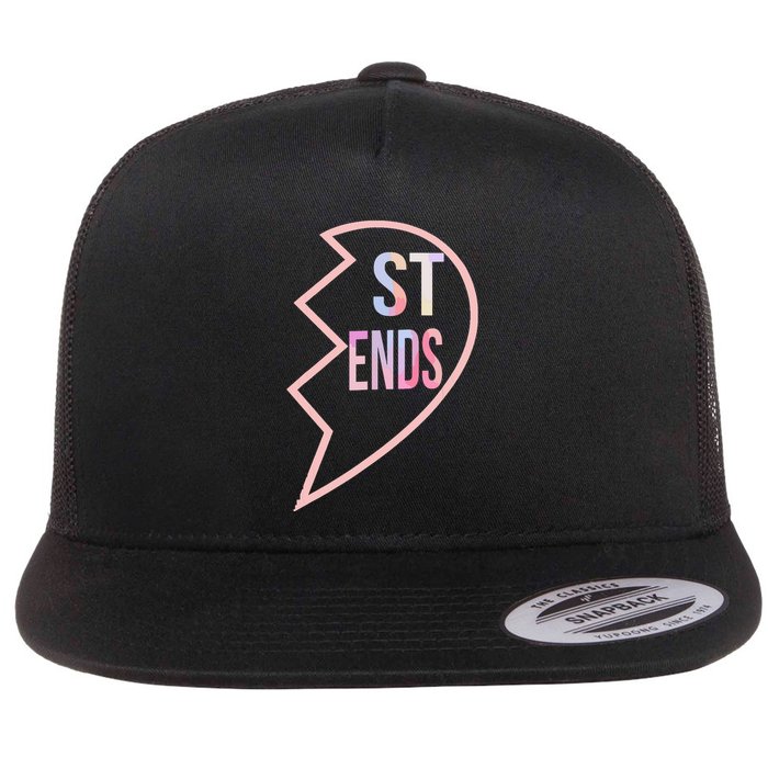Bff 1 Heart In 2 Best Friends Matching 2nd Part Flatbill Hat