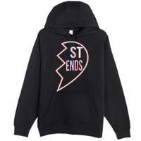 Bff 1 Heart In 2 Best Friends Matching 2nd Part Premium Pullover Hoodie
