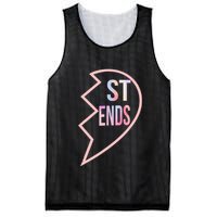 Bff 1 Heart In 2 Best Friends Matching 2nd Part Mesh Reversible Basketball Jersey Tank