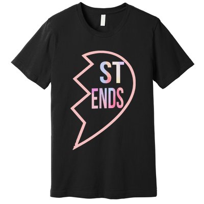 Bff 1 Heart In 2 Best Friends Matching 2nd Part Premium T-Shirt