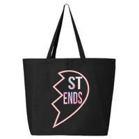 Bff 1 Heart In 2 Best Friends Matching 2nd Part 25L Jumbo Tote