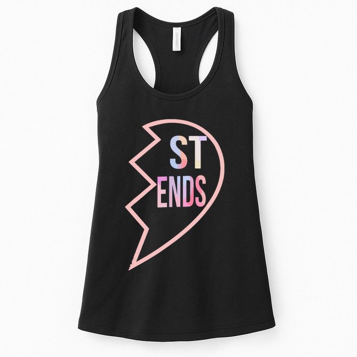 Bff 1 Heart In 2 Best Friends Matching 2nd Part Womens Tank Top
