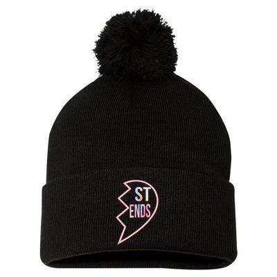 Bff 1 Heart In 2 Best Friends Matching 2nd Part Pom Pom 12in Knit Beanie