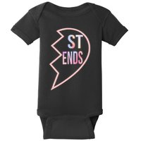 Bff 1 Heart In 2 Best Friends Matching 2nd Part Baby Bodysuit