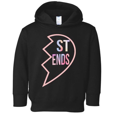 Bff 1 Heart In 2 Best Friends Matching 2nd Part Toddler Hoodie