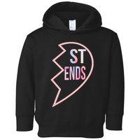 Bff 1 Heart In 2 Best Friends Matching 2nd Part Toddler Hoodie